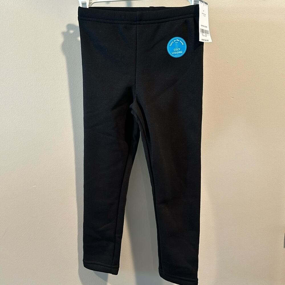 Carter’s Toddler Girl size 4 Black Fleece-Lined Leggings